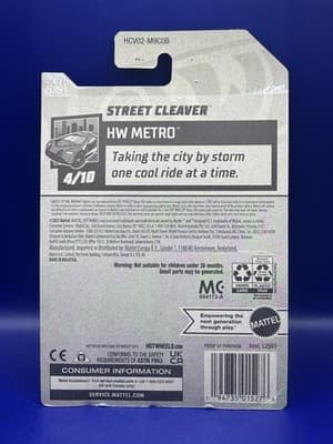 Hot Wheels HW Metro 4/10 Street Cleaver 30/250 Green - Thumbnail 3