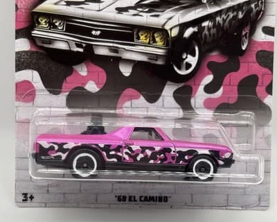 HOT WHEELS '68 CHEVY EL CAMINO #5/5 MILITARY ARMY PINK URBAN CAMOUFLAGE - Thumbnail 2