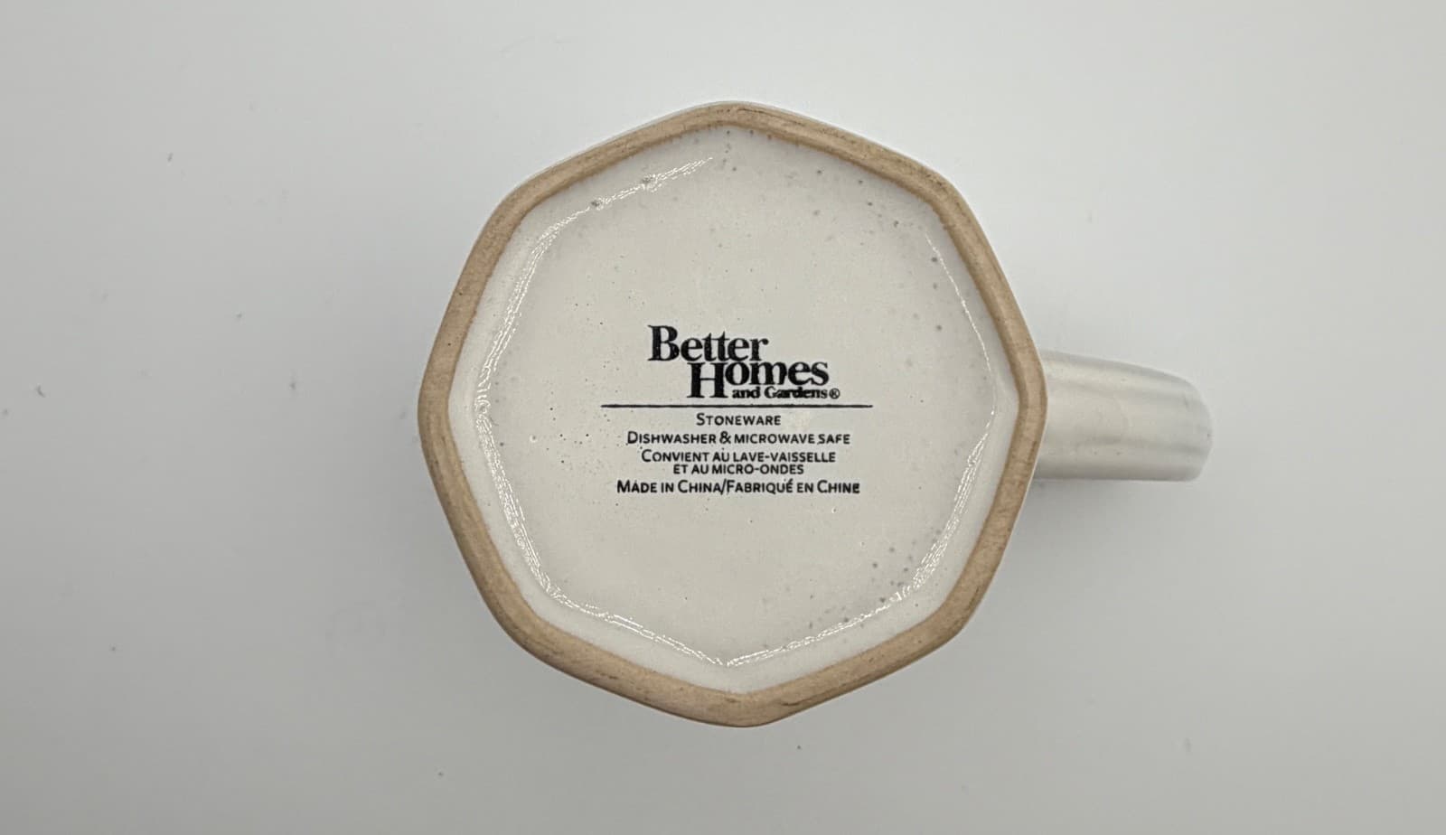 Better Homes & Gardens Country Crest Fleur De Lis Stoneware Mug Cream Ivory Cup - Thumbnail 2