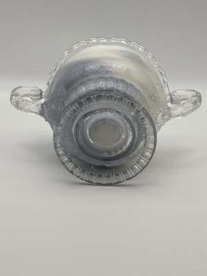 Vintage Glass Sugar Bowl Soy Candle Vanilla Scent Hand Poured One Of A Kind - Thumbnail 5