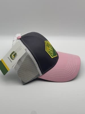 John Deere ETC Dealerships Pink Gray White Mesh Trucker Hat Cap NWT - Thumbnail 3