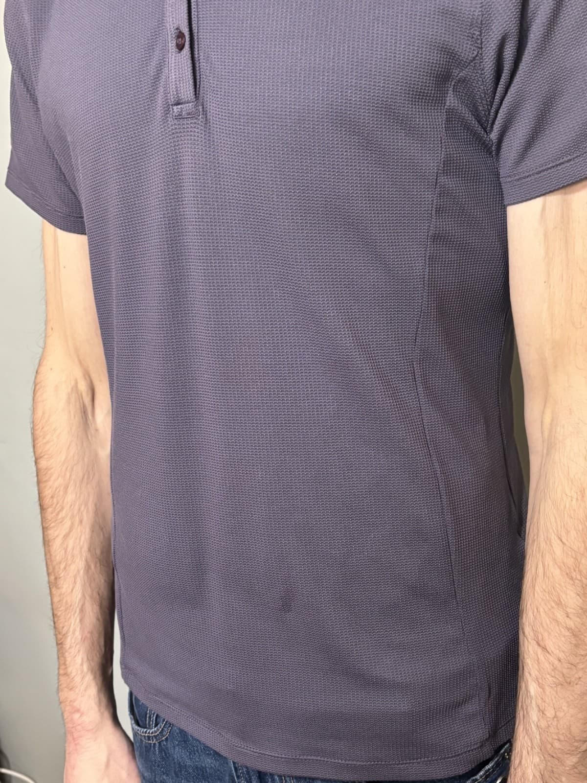 Cutter & Buck CB DryTec Polo Shirt Mens Large Purple Short Sleeve Golf - Thumbnail 3