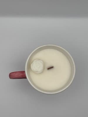 Le Kiss Pedestal Mug Soy Candle – Vanilla Essential Oils Wood Wick Handmade Cera - Thumbnail 5