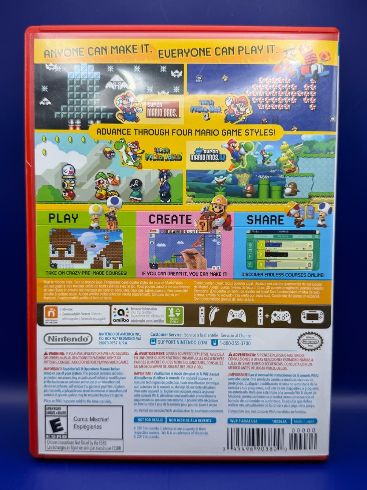 Super Mario Maker (Nintendo Wii U) - Complete Cleaned And Tested - Thumbnail 4