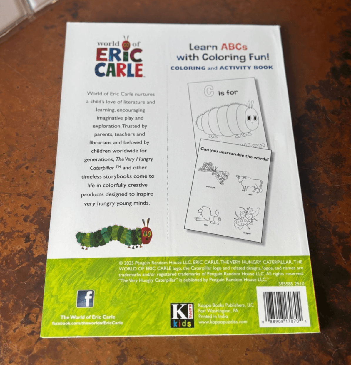 World of Eric Carle Coloring Activity Books NEW Lot of 2 Alphabet Numbers - Thumbnail 4