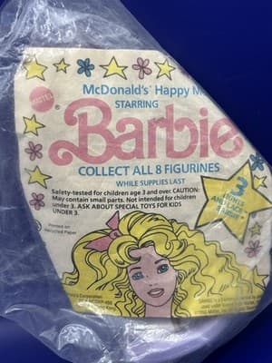 Lights and Lace Barbie Figurine McDonalds-Happy Meal #3 Vintage 1990 Cake Toppe - Thumbnail 3