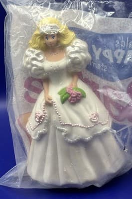 1991 MC DONALDS HAPPY MEAL' ROSE BRIDE BARBIE New- Toy- Cake Topper- Wedding - Thumbnail 2