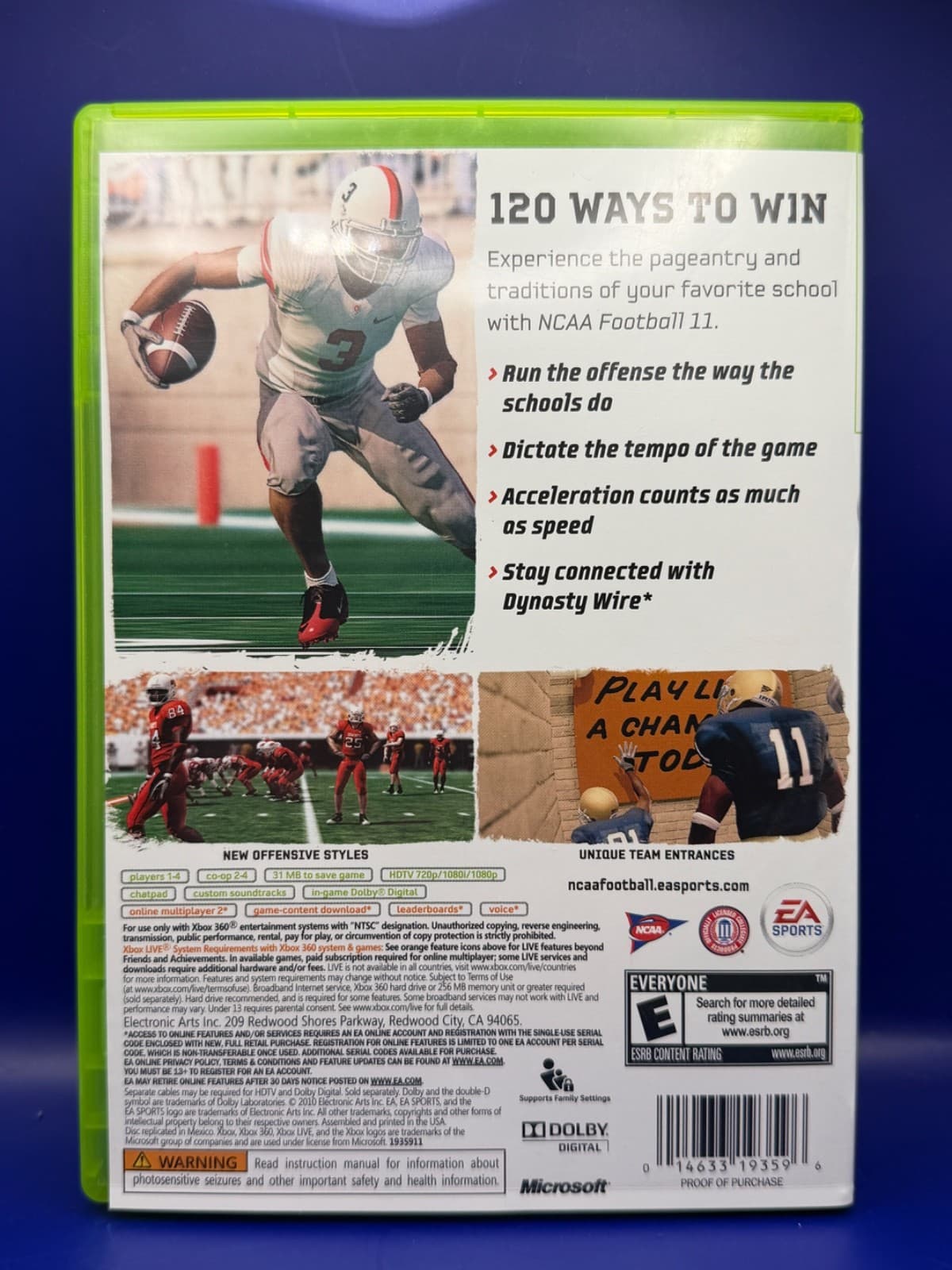 NCAA Football 11 Xbox 360 CIB Complete Tested Tim Tebow - Thumbnail 4