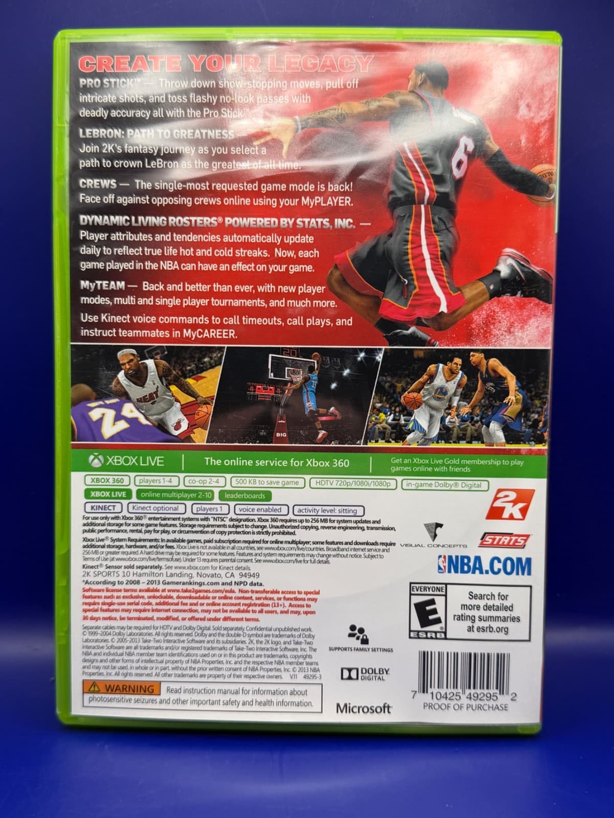 NBA 2K14 Xbox 360 Tested Case Disc LeBron James - Thumbnail 4