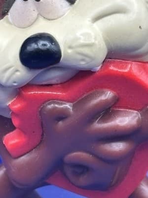 1994 Taz Tasmanian Devil With Heart PVC Figurine Looney Tunes Valentine's Day Vi - Thumbnail 4