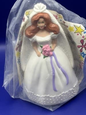 VINTAGE 1991 BARBIE BRIDE 4.25” FIGURE MCDONALDS Cake Topper-toy-wedding-shower - Thumbnail 2