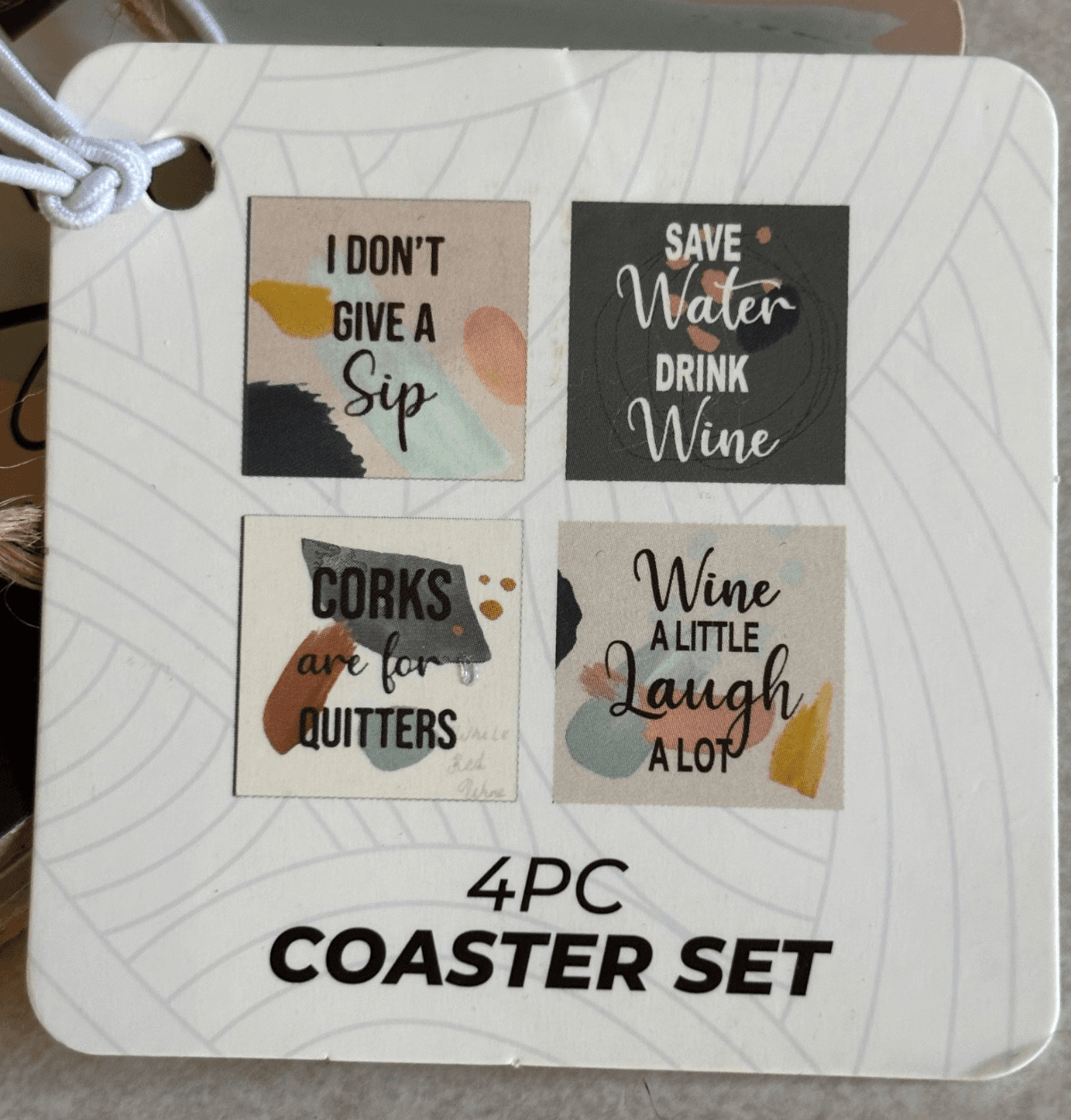 Orbit Innovations Cork Back Coasters Lot 8 (2x 4pc Sets) Funny Drink Sayings NEW - Thumbnail 3