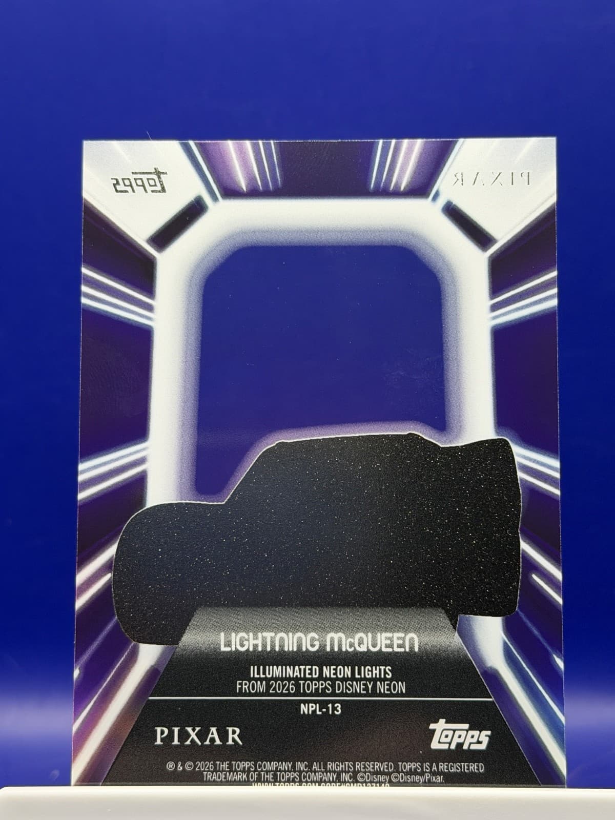 LIGHTNING McQUEEN 2026 Disney Neon Topps #NPL-13 Neon Lights PETG SP Acetate - Thumbnail 2