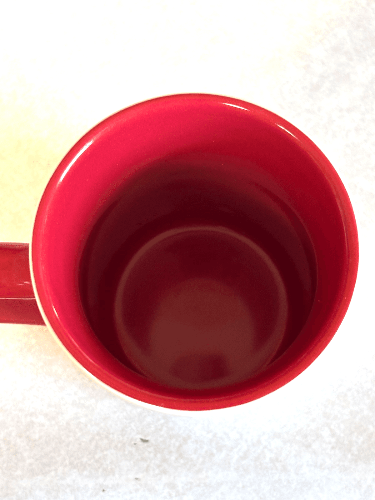 St. Nicholas Square White Ceramic Mug Red Handle (No Lid) - Thumbnail 2