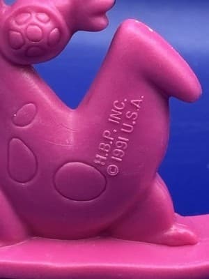 VINTAGE 1991 Kellogg’s Fruity Pebbles Flintstones DINO Skateboard Toy cake topp - Thumbnail 3