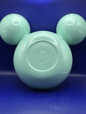 Disney Mickey Mouse Bowl 3 Section Chip & Dip Turquoise 6" Full Length 2" Deep - Thumbnail 5