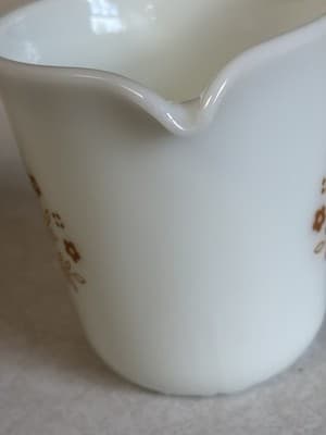 Pyrex Corning Brown Flowers Summer Impressions Creamer/ Milk Glass Vintage - Thumbnail 6