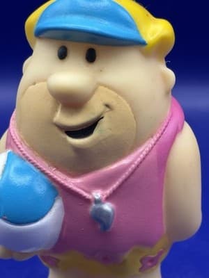 FRED FLINTSTONE BARNEY Vintage 1990 Hanna Barbera Lifeguard Beach Rubber Figures - Thumbnail 9