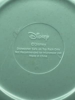 Disney Mickey Mouse Bowl 3 Section Chip & Dip Turquoise 6" Full Length 2" Deep - Thumbnail 6