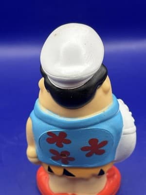 FRED FLINTSTONE BARNEY Vintage 1990 Hanna Barbera Lifeguard Beach Rubber Figures - Thumbnail 5