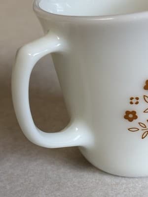 Pyrex Corning Brown Flowers Summer Impressions Creamer/ Milk Glass Vintage - Thumbnail 5