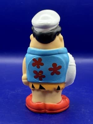 FRED FLINTSTONE BARNEY Vintage 1990 Hanna Barbera Lifeguard Beach Rubber Figures - Thumbnail 4