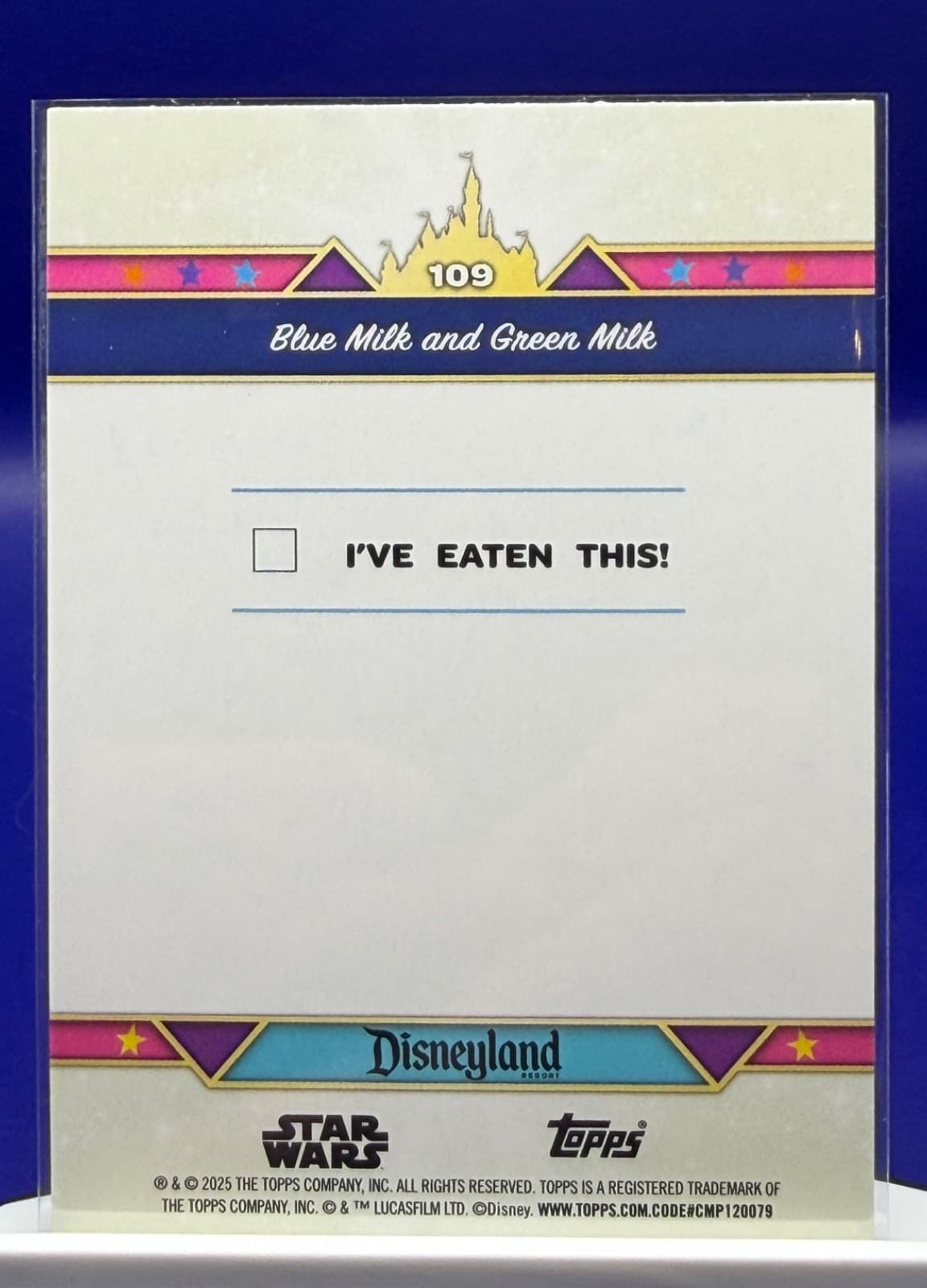 2025 Topps Disneyland 70th Blue Milk Green Milk #109 Pink Shimmer Foil - Thumbnail 2