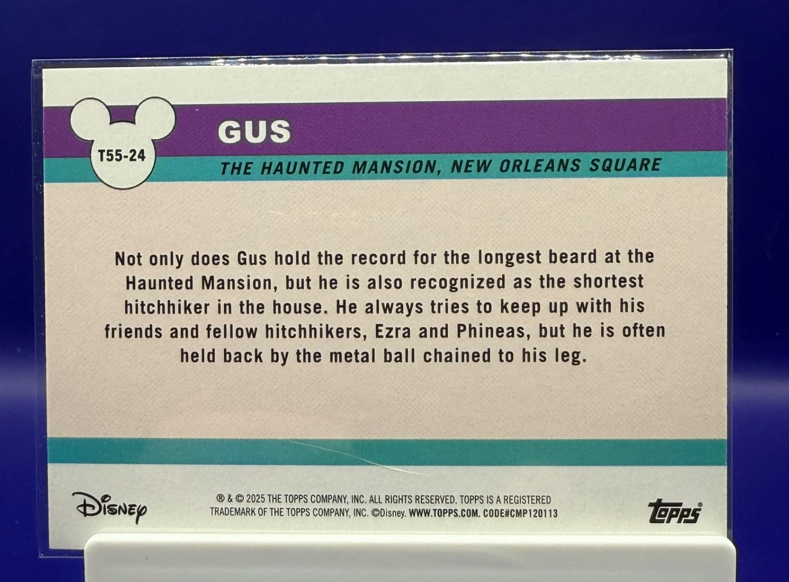 2025 Topps Disneyland 70th Gus #T55-24 Haunted Mansion Rainbow Foil - Thumbnail 2