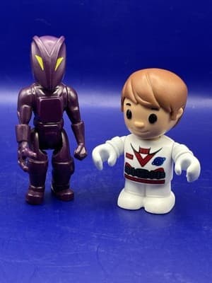 Fisher Price Little People 1984 Construx Alien/ Astronaut Space Figures Lot 2 - Thumbnail 3