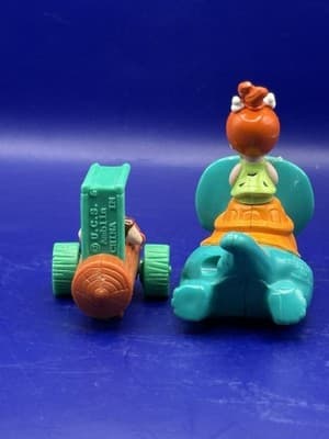 Vintage 1993 McDonalds The Flintstones Happy Meal Toys Lot of 7 Fred Barney Vide - Thumbnail 10
