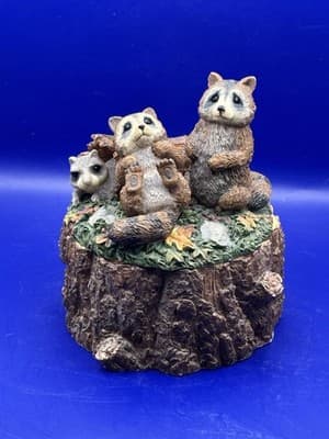 Lou Rankin Raccoon Jewelry/trinket Box. Special Edition “Fun Filled Memories” - Thumbnail 4