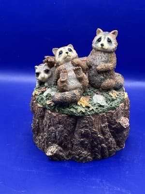 Lou Rankin Raccoon Jewelry/trinket Box. Special Edition “Fun Filled Memories” - Thumbnail 3