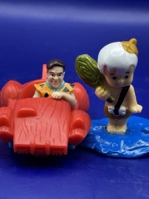Vintage 1993 McDonalds The Flintstones Happy Meal Toys Lot of 7 Fred Barney Vide - Thumbnail 5