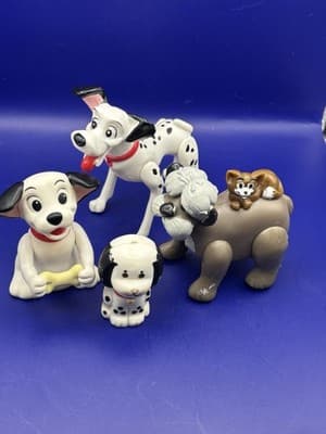 Disney 101 Dalmatians Toy Lot Pongo Lucky Colonel Sgt Tibbs 4 Figures - Thumbnail 2