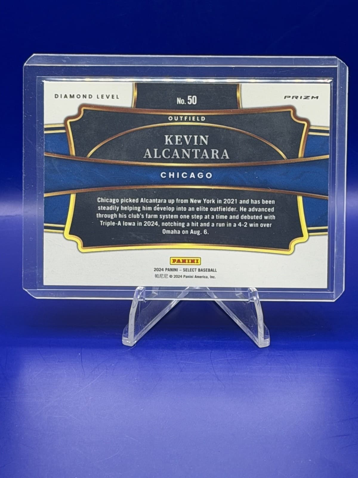 2024 Panini Select - Diamond Level Kevin Alcantara #50 Green Flash Prizm (RC) - Thumbnail 2