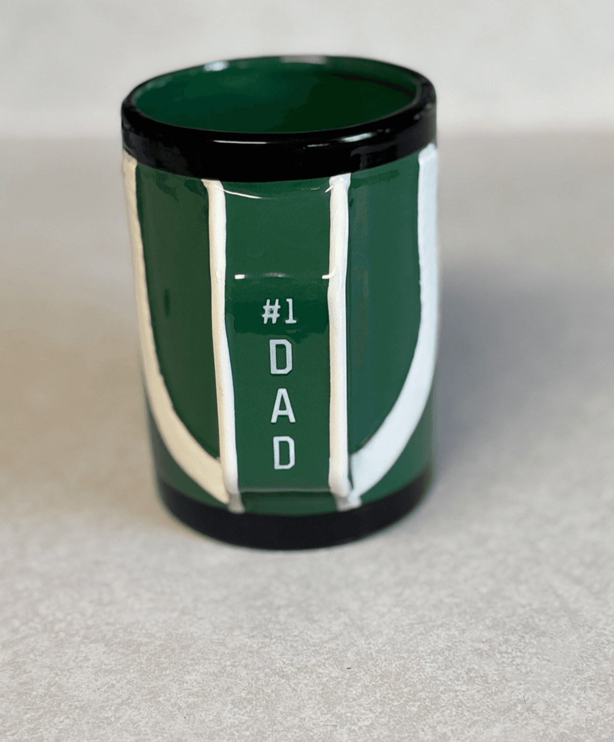 Eccolo #1 Dad Green Ceramic Coffee Mug Father’s Day Golf Novelty Cup - Thumbnail 2