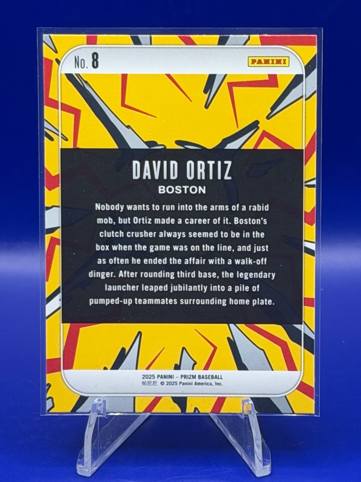 2025 Panini Prizm - Dingers! David Ortiz, David Ortiz #8 - Thumbnail 2