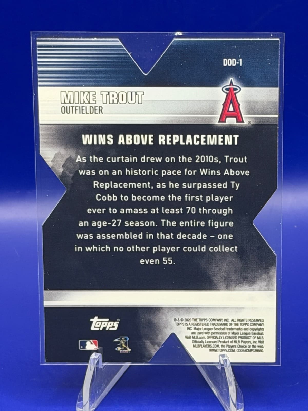 2020 Topps Chrome - Decade of Dominance Die-Cuts Mike Trout #DOD-1 - Thumbnail 2
