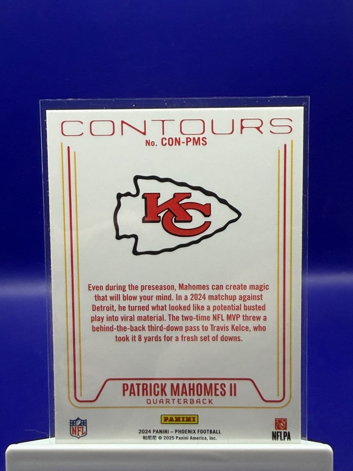 2024 Panini Phoenix - Contours Patrick Mahomes II #CON-PMS - Thumbnail 2
