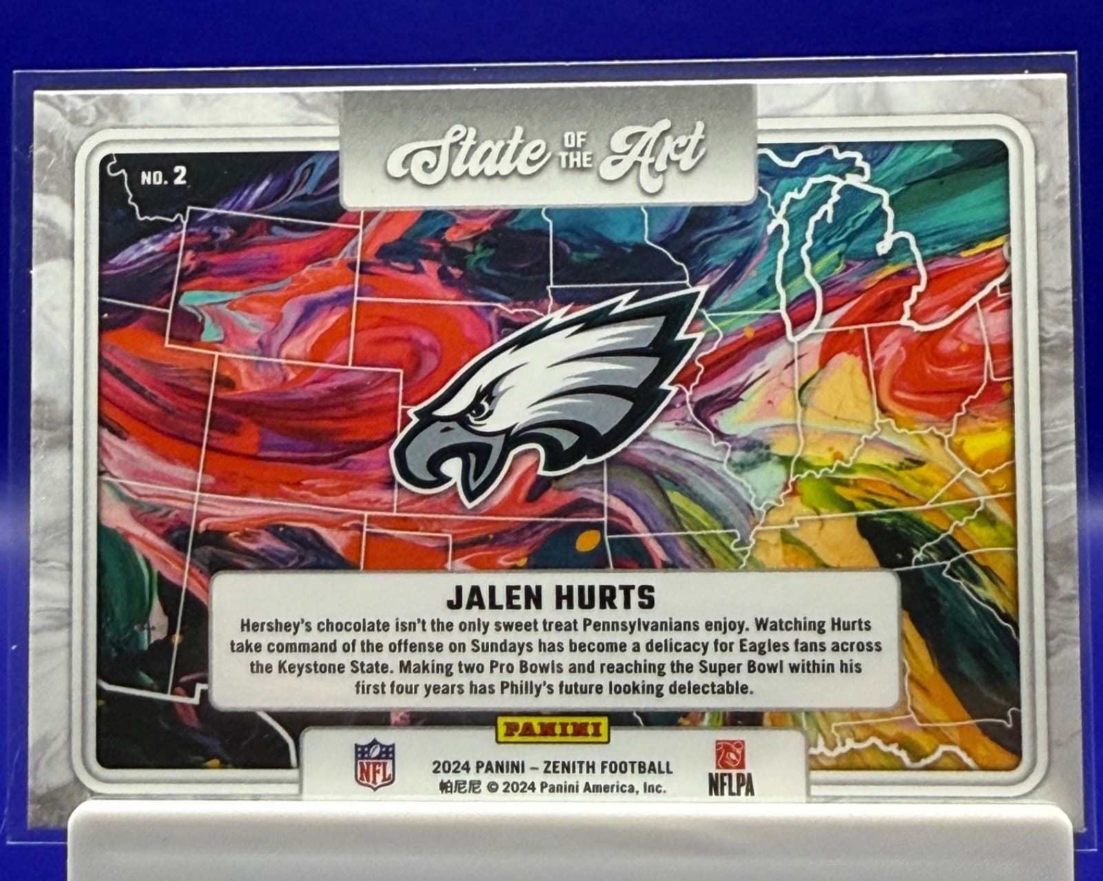 2024 Panini Zenith Jalen Hurts State Of The Art #2 Eagles Insert - Thumbnail 2