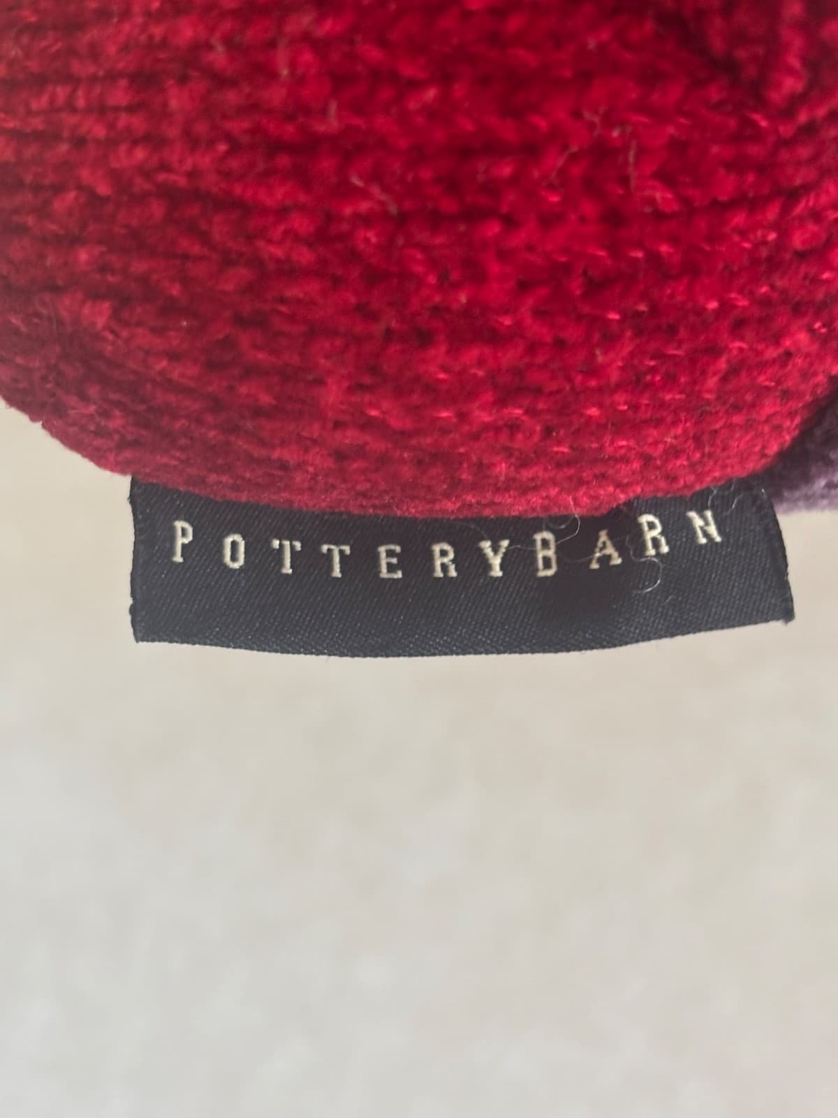 Pottery Barn Nicholas Bear Small Red Knit Plush Stuffed Animal w/ Tag Scarf - Thumbnail 4