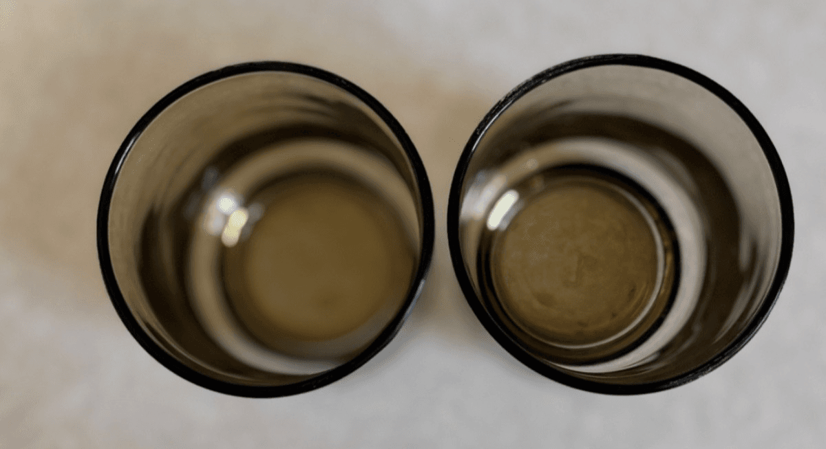 Libbey Set of 2 Vintage Smoke Brown Tawny Amber Straight Tumbler Glasses NM Coff - Thumbnail 2