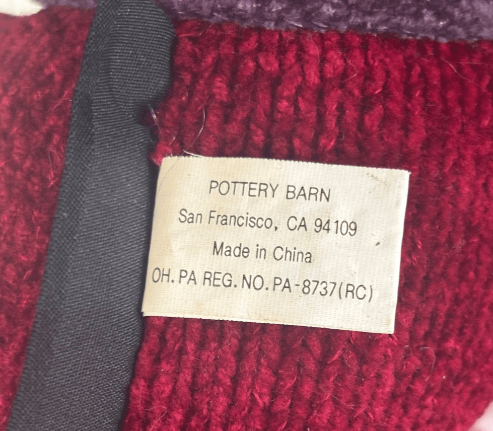 Pottery Barn Nicholas Bear Small Red Knit Plush Stuffed Animal w/ Tag Scarf - Thumbnail 5
