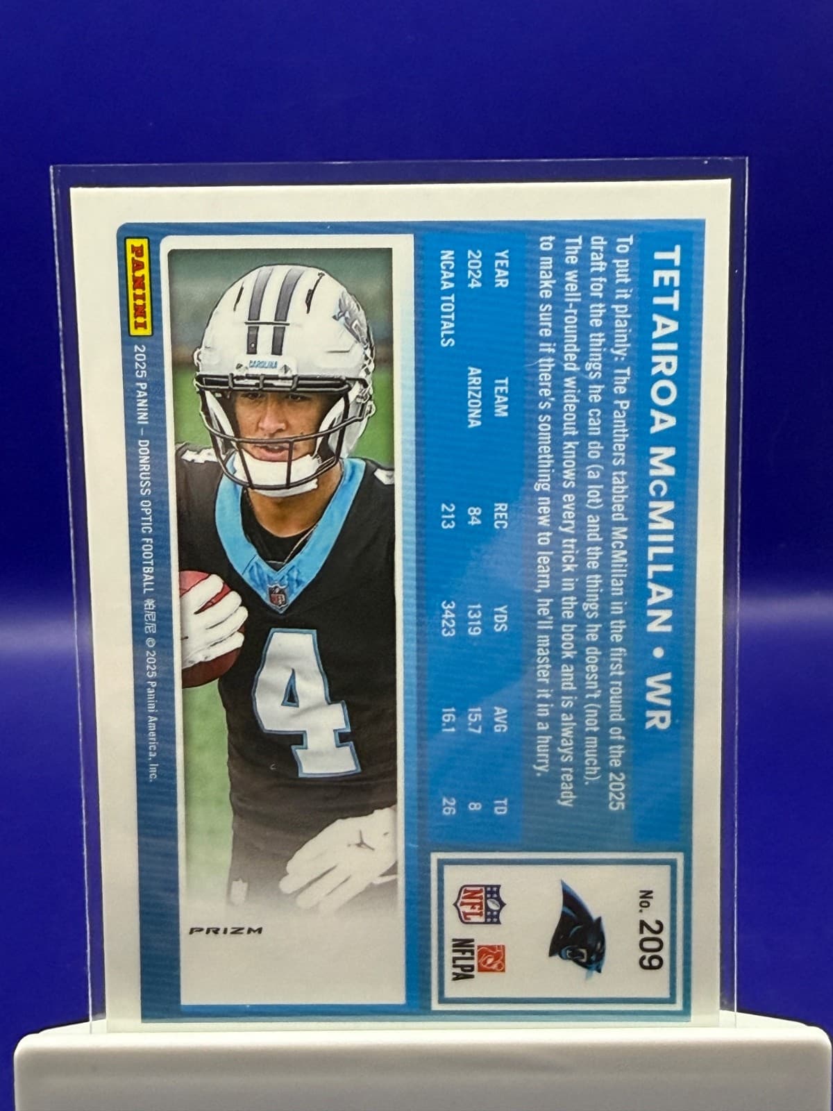 2025 Donruss Optic Tetairoa McMillan Pink Holo Rated Rookie RC #209 - Thumbnail 2