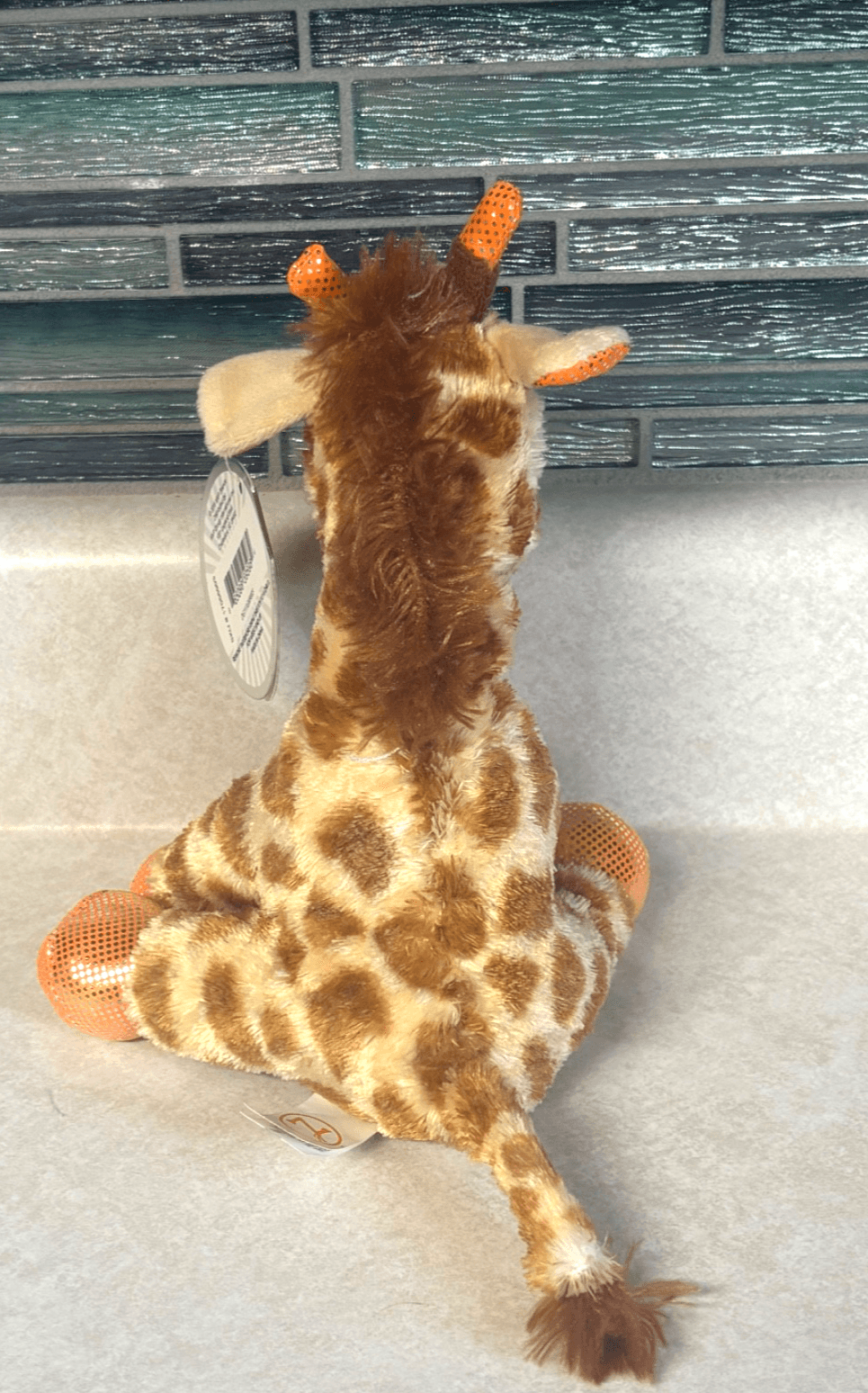 Winkeez Andrew Giraffe Stuffed Animal Toy 8" Plush Orange Sparkle Eyes TAG 2017 - Thumbnail 3