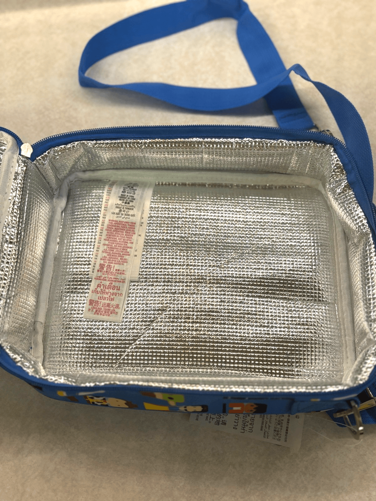 Disney Kids Insulated Lunch Bag Cooler Blue Character Print Adjustable Strap NWT - Thumbnail 3