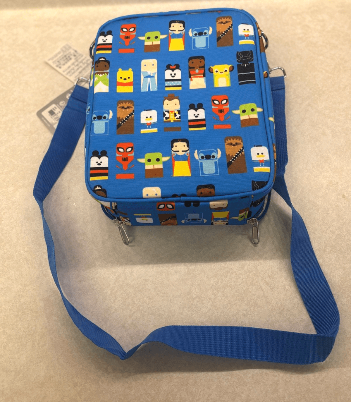 Disney Kids Insulated Lunch Bag Cooler Blue Character Print Adjustable Strap NWT - Thumbnail 5