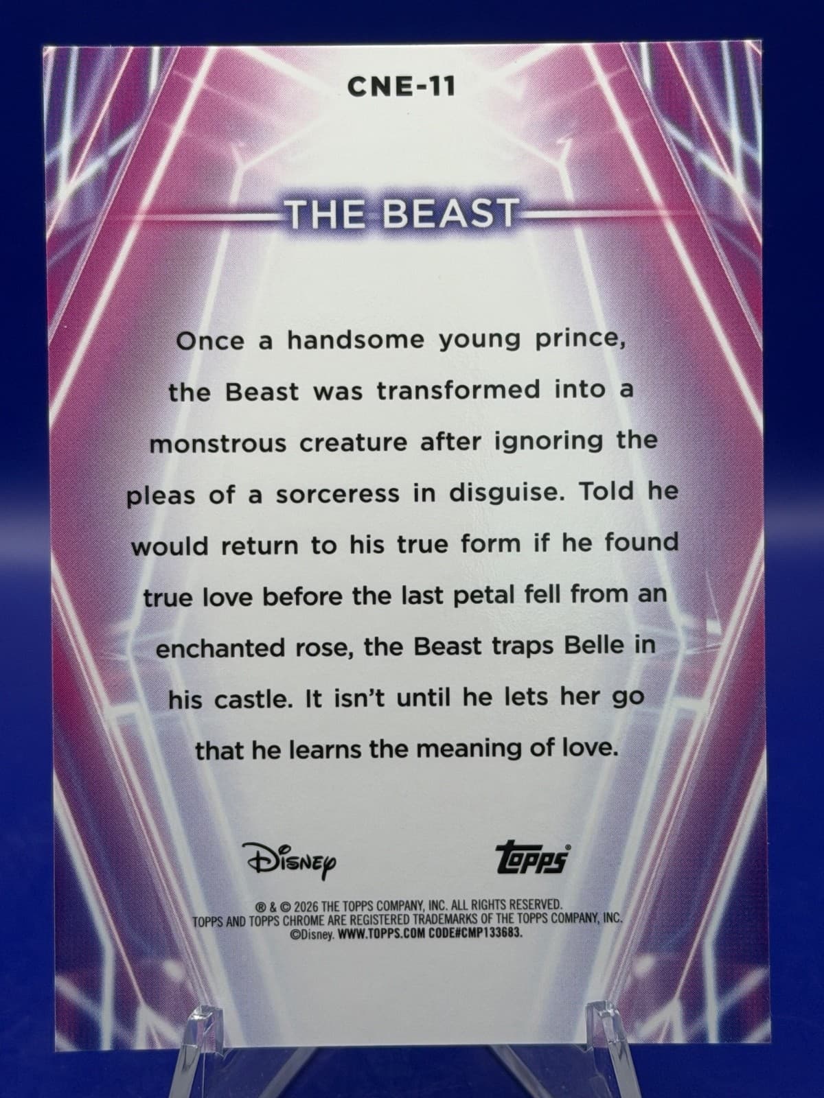 2026 Topps Disney Neon | The Beast #CNE-11 | Gold Shimmer /50 - Thumbnail 3