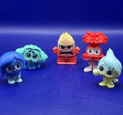 Disney Doorables Inside Out 5 Lot Envy Anger Anxiety Joy Sadness 1.5" Disney Vid - Thumbnail 2