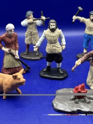 Safari Ltd Jamestown Colonial America Figure Lot John Smith Pig Fire 8pc - Thumbnail 5